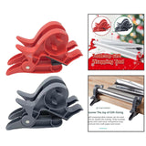 Maxbell 2Pcs Gift Paper Roll Holder Clip Tabletop Tape Dispenser Two Clamp Organizer Red
