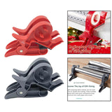Maxbell 2Pcs Gift Paper Roll Holder Clip Tabletop Tape Dispenser Two Clamp Organizer Red