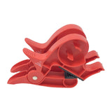 Maxbell 2Pcs Gift Paper Roll Holder Clip Tabletop Tape Dispenser Two Clamp Organizer Red