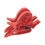 Maxbell 2Pcs Gift Paper Roll Holder Clip Tabletop Tape Dispenser Two Clamp Organizer Red