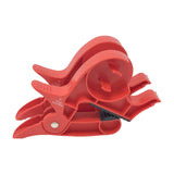 Maxbell 2Pcs Gift Paper Roll Holder Clip Tabletop Tape Dispenser Two Clamp Organizer Red