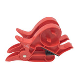 Maxbell 2Pcs Gift Paper Roll Holder Clip Tabletop Tape Dispenser Two Clamp Organizer Red