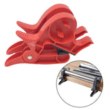 Maxbell 2Pcs Gift Paper Roll Holder Clip Tabletop Tape Dispenser Two Clamp Organizer Red
