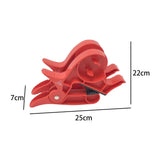 Maxbell 2Pcs Gift Paper Roll Holder Clip Tabletop Tape Dispenser Two Clamp Organizer Red
