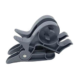Maxbell 2Pcs Gift Paper Roll Holder Clip Tabletop Tape Dispenser Two Clamp Organizer Gray