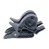 Maxbell 2Pcs Gift Paper Roll Holder Clip Tabletop Tape Dispenser Two Clamp Organizer Gray