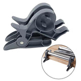 Maxbell 2Pcs Gift Paper Roll Holder Clip Tabletop Tape Dispenser Two Clamp Organizer Gray