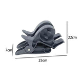 Maxbell 2Pcs Gift Paper Roll Holder Clip Tabletop Tape Dispenser Two Clamp Organizer Gray