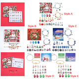 Maxbell Christmas Advent Calendar Kit DIY Bracelet Kit Jewelry Gift Set for Women Style A