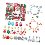 Maxbell Christmas Advent Calendar Kit DIY Bracelet Kit Jewelry Gift Set for Women Style A