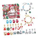 Maxbell Christmas Advent Calendar Kit DIY Bracelet Kit Jewelry Gift Set for Women Style A