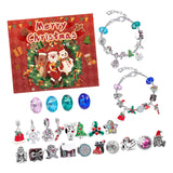 Maxbell Christmas Advent Calendar Kit DIY Bracelet Kit Jewelry Gift Set for Women Style B