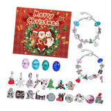 Maxbell Christmas Advent Calendar Kit DIY Bracelet Kit Jewelry Gift Set for Women Style B