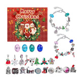 Maxbell Christmas Advent Calendar Kit DIY Bracelet Kit Jewelry Gift Set for Women Style B