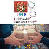 Maxbell Christmas Advent Calendar Kit DIY Bracelet Kit Jewelry Gift Set for Women Style B