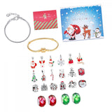 Maxbell Christmas Advent Calendar Kit DIY Bracelet Kit Jewelry Gift Set for Women Style D