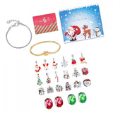 Maxbell Christmas Advent Calendar Kit DIY Bracelet Kit Jewelry Gift Set for Women Style D