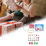 Maxbell Christmas Advent Calendar Kit DIY Bracelet Kit Jewelry Gift Set for Women Style D