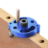 Maxbell Wood Hole Dowel Drill Guide Set 3 Hole Drill Bit Guide Jig Anodized Surface Blue