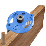 Maxbell Wood Hole Dowel Drill Guide Set 3 Hole Drill Bit Guide Jig Anodized Surface Blue