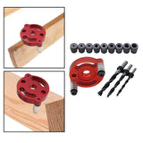 Maxbell Vertical Self Centering Dowel 6/8/10mm for Craft Woodworking Carpenters Red