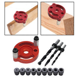 Maxbell Vertical Self Centering Dowel 6/8/10mm for Craft Woodworking Carpenters Red