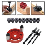 Maxbell Vertical Self Centering Dowel 6/8/10mm for Craft Woodworking Carpenters Red