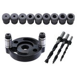 Maxbell Vertical Self Centering Dowel 6/8/10mm for Craft Woodworking Carpenters Black