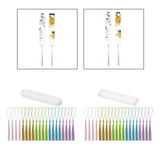 Maxbell 20x Acrylic Bookmarks with Tassels Reading Book Markers Crafts for Adults 15cmx2.4cm