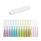 Maxbell 20x Acrylic Bookmarks with Tassels Reading Book Markers Crafts for Adults 15cmx2.4cm