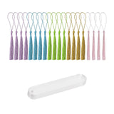 Maxbell 20x Acrylic Bookmarks with Tassels Reading Book Markers Crafts for Adults 15cmx2.4cm
