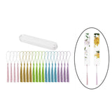 Maxbell 20x Acrylic Bookmarks with Tassels Reading Book Markers Crafts for Adults 15cmx2.4cm