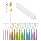 Maxbell 20x Acrylic Bookmarks with Tassels Reading Book Markers Crafts for Adults 15cmx2.4cm