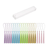 Maxbell 20x Acrylic Bookmarks with Tassels Reading Book Markers Crafts for Adults 15cmx2.5cm