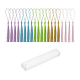 Maxbell 20x Acrylic Bookmarks with Tassels Reading Book Markers Crafts for Adults 15cmx2.5cm