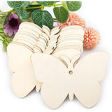 Maxbell Wood Butterfly Shaped Unfinished Blank Signs DIY Slices Pendants for Decor