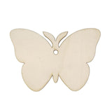 Maxbell Wood Butterfly Shaped Unfinished Blank Signs DIY Slices Pendants for Decor