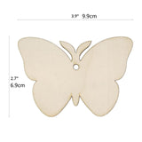 Maxbell Wood Butterfly Shaped Unfinished Blank Signs DIY Slices Pendants for Decor