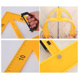 Maxbell 4Pcs Large Math Geometry Rulers Compass Chalkboard Teachers White Board