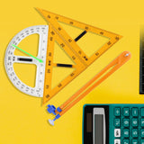 Maxbell 4Pcs Large Math Geometry Rulers Compass Chalkboard Teachers White Board