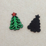 Maxbell 10x Christmas Patches Santa Claus Tree Hat for DIY Crafts Gift Decoration