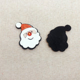 Maxbell 10x Christmas Patches Santa Claus Tree Hat for DIY Crafts Gift Decoration