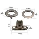 Maxbell 10x Smooth Rotary Lock Buckle Decorative Alloy for Luggage Craft Boxes