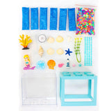 Maxbell DIY Aquarium for Kids Micro Blocks Art Craft Kit Desktop Decoration Ornament Mermaid