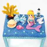 Maxbell DIY Aquarium for Kids Micro Blocks Art Craft Kit Desktop Decoration Ornament Mermaid