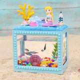 Maxbell DIY Aquarium for Kids Micro Blocks Art Craft Kit Desktop Decoration Ornament Mermaid