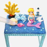 Maxbell DIY Aquarium for Kids Micro Blocks Art Craft Kit Desktop Decoration Ornament Mermaid