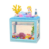 Maxbell DIY Aquarium for Kids Micro Blocks Art Craft Kit Desktop Decoration Ornament Mermaid