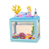 Maxbell DIY Aquarium for Kids Micro Blocks Art Craft Kit Desktop Decoration Ornament Mermaid