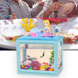Maxbell DIY Aquarium for Kids Micro Blocks Art Craft Kit Desktop Decoration Ornament Mermaid